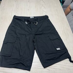 ZOVIN Men's Black Cargo Shorts